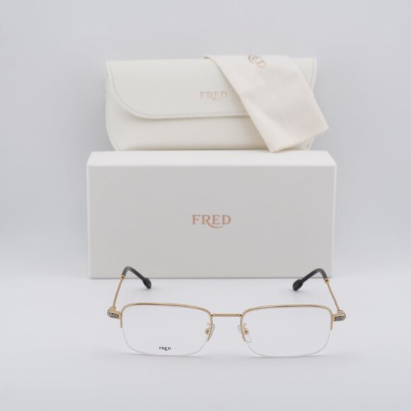 Fred FG50007U 030 Rectangle 56mm Eyeglasses - Gold - Picture 3 of 10